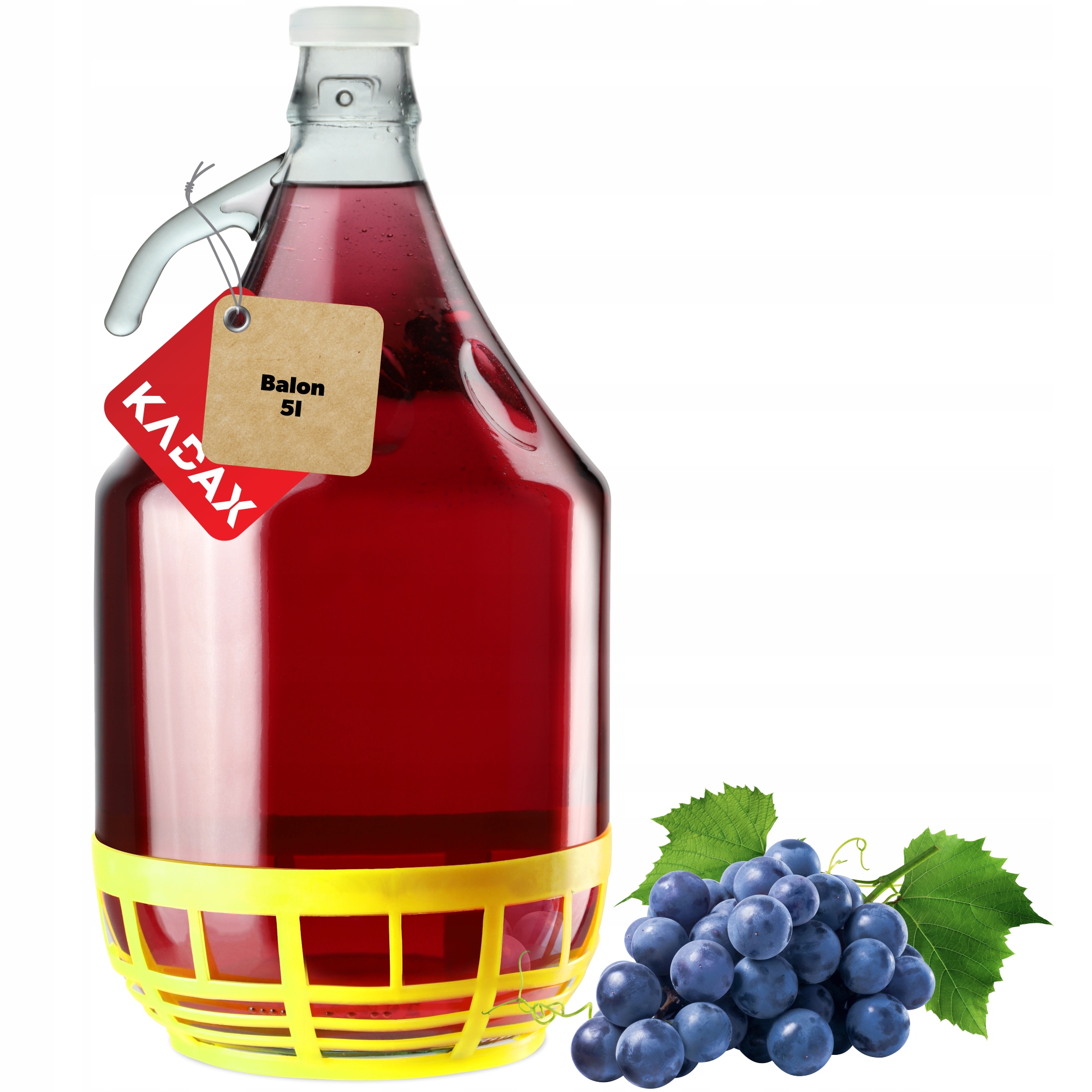 Kadax Weinballon, Glasballon Für Wein, Schmale Öffnung, Gärballon, 5l
