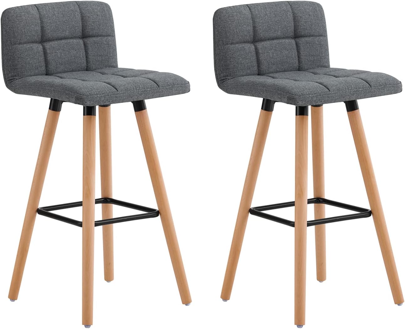 Sobuy - Lot De 2 Tabourets De Bar Cuisine Fst50-dgx2 - Dossier