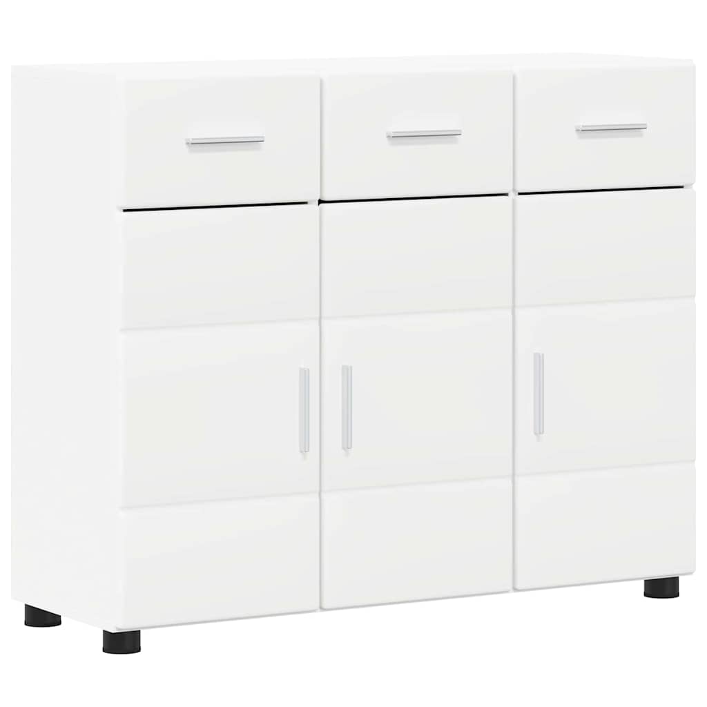 Sideboard Florin White 88.5 X 30.5 X 73 Cm Engineered Wood Vidaxl