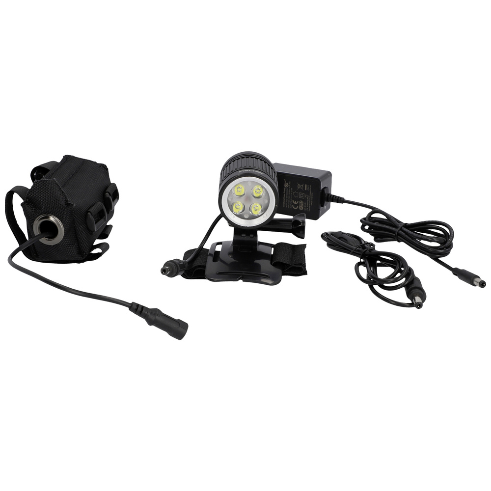Fischer Fahrrad Schwarz Fischer Led Offroad-Action-Leuchte H1600 Mit 4 Dauerleuchtmodi Offroad-Action-Leuchte