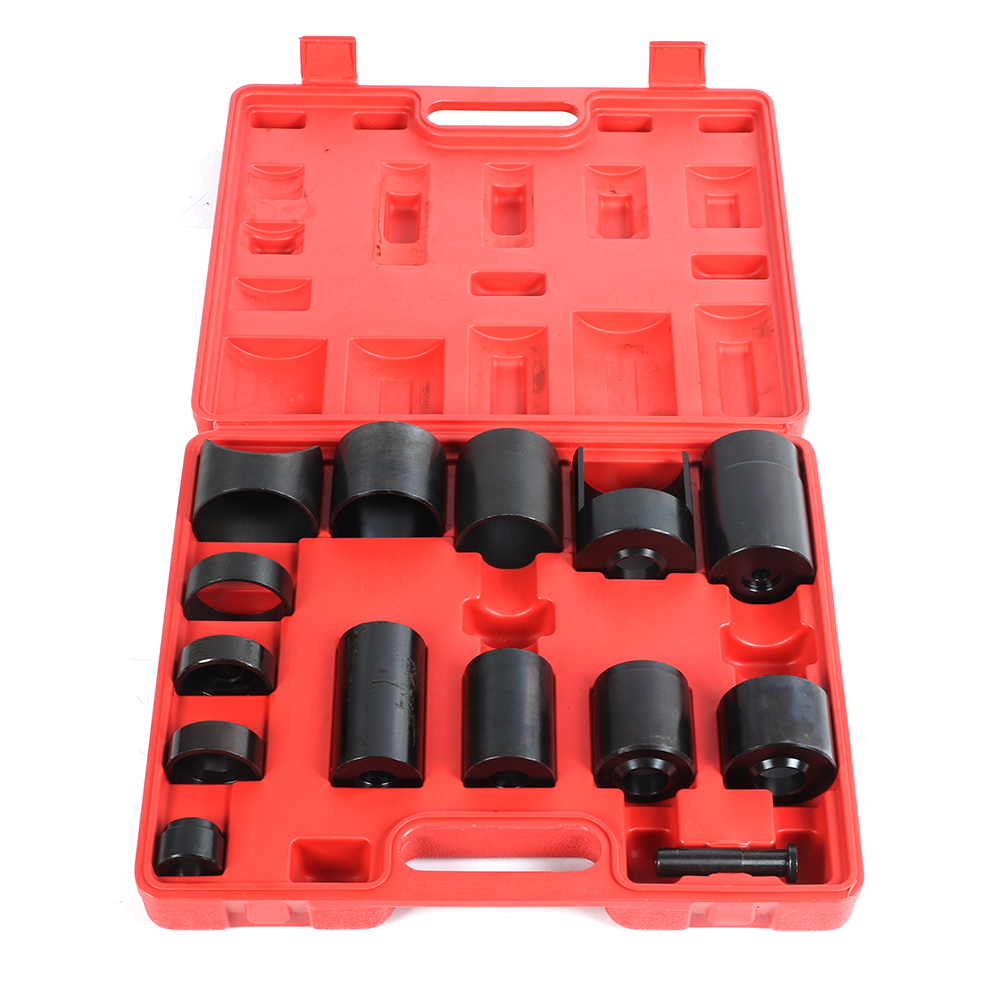 Kit 14 adaptateurs pour presse à rotules, acier chrome vanadium, dépose et installation, valise de transport