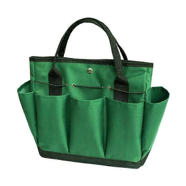 Sac à outils de jardin en Oxford 600D, 8 poches, 34,3 x 17,2 x 30,5 cm, vert foncé, 1 pièce