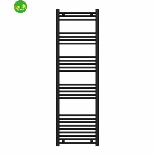Radiatore Termoarredo Scaldasalviette Nero Opaco Modello Elvia Mm 1...
