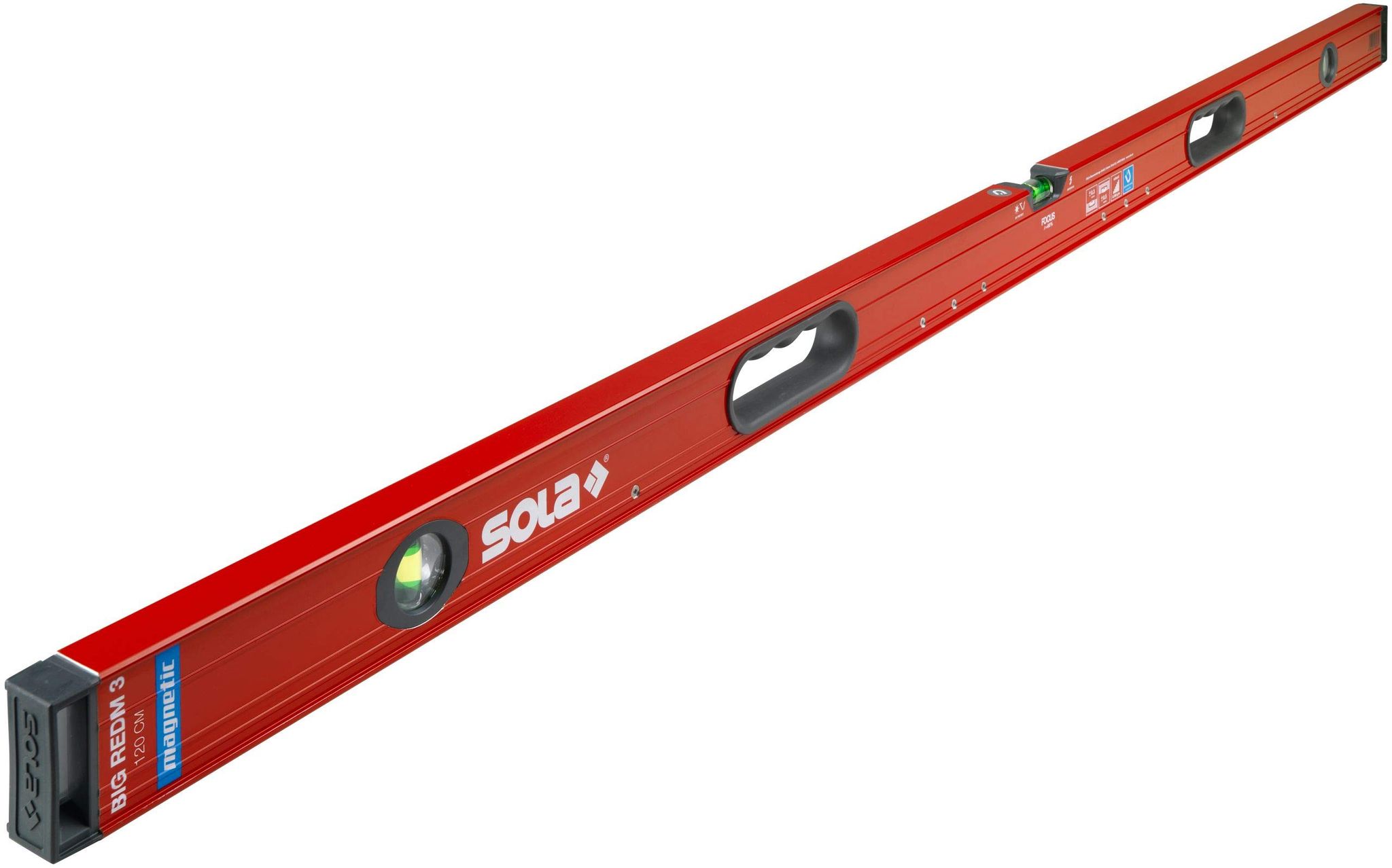 Banyo Sola Magnet-Wasserwaage Lm Big Redm 3 120Cm Pulverbeschichtet