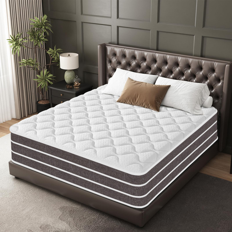 Matelas 140x190 Cm - Luxe - Anti-acariens - 7 Zones - Ressorts Ensachés
