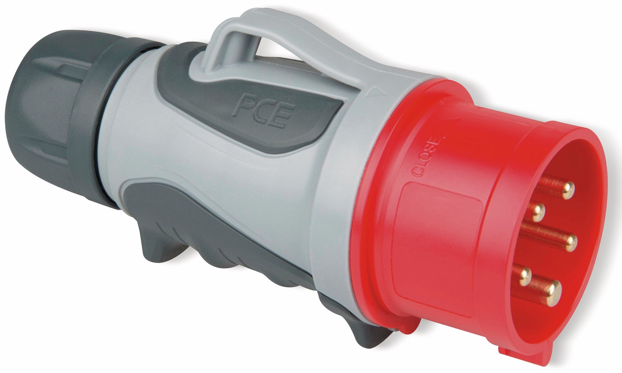 PCE schraubenloser CEE-Phasenwender Stecker 16A 5p GRIP TT rot/grau - Bild 4
