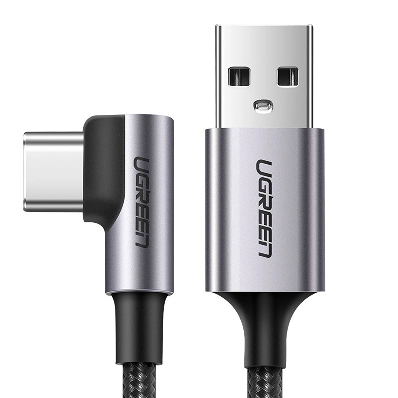 Ugreen Grau Usb-A - Usb-C 3A 3M Abgewinkeltes Kabel