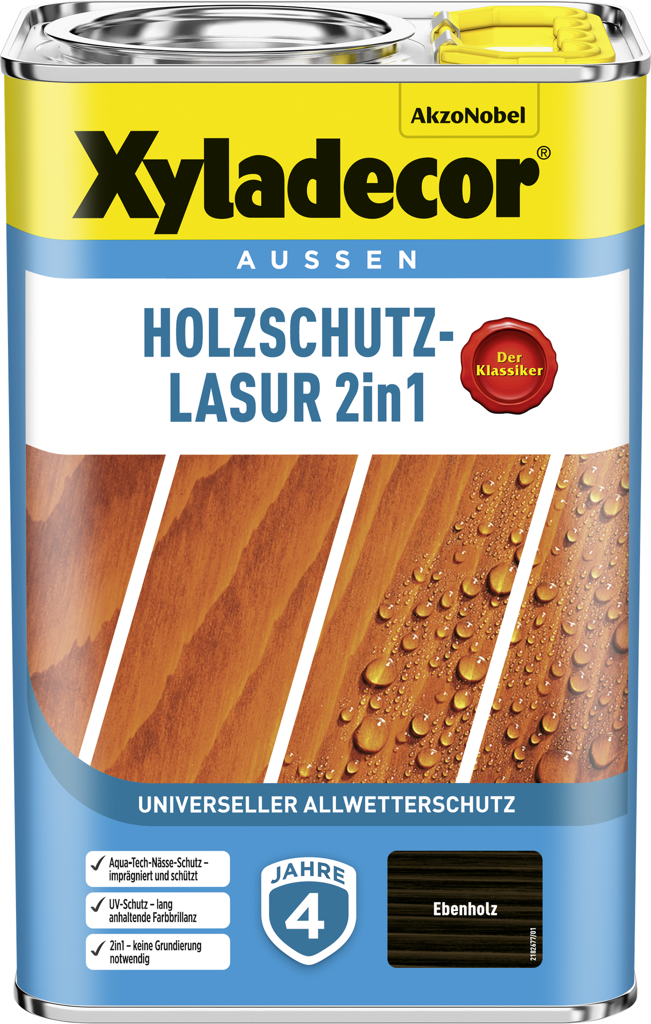 Xyladecor Holzschutzlasur Ebenholz 4 l Außen Imprägnierung Holzschutzmittel - Image 3