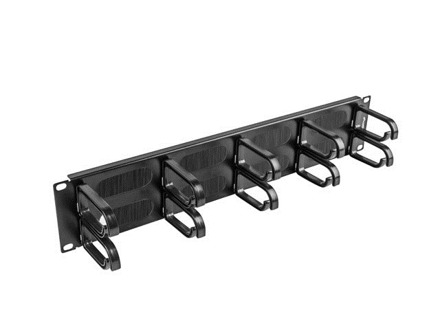 Lanberg AK-1204-B, Kabelmanagementtafel, Schwarz, Metall, Kunststoff, 2U, 48,3 cm (19 Zoll), 482,6 mm - Bild 7