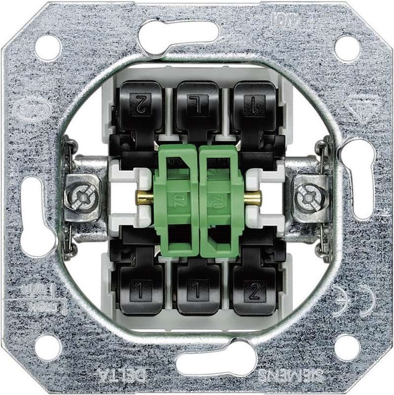 Siemens 5TA2118 DELTA Switch Insert Flush Mount Double-2-way Switc...