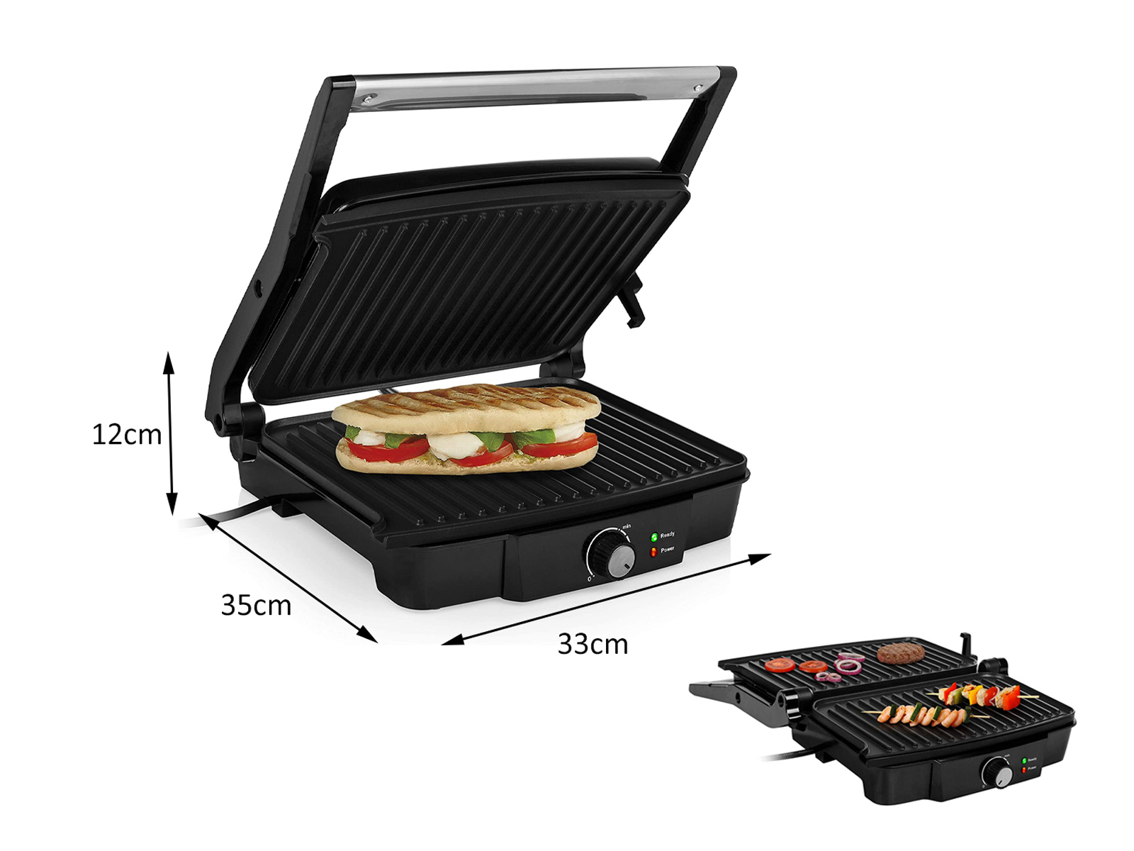 Tristar Kontaktgrill GR-2853 2000 Watt, 29.5 x 23.5 cm Grillfläche - Bild 4