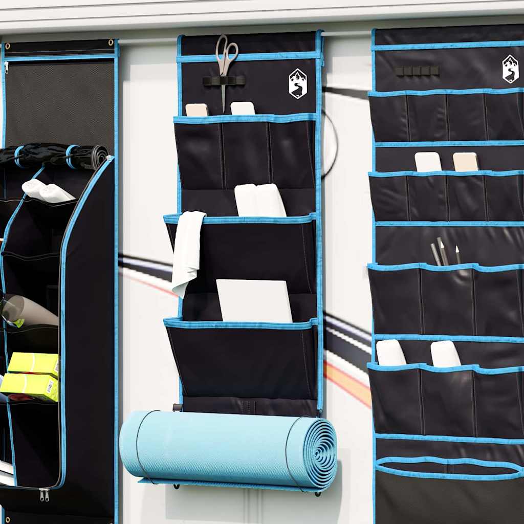 Sac de rangement extérieur en tissu Oxford, 91 x 47,5 cm, noir et bleu
