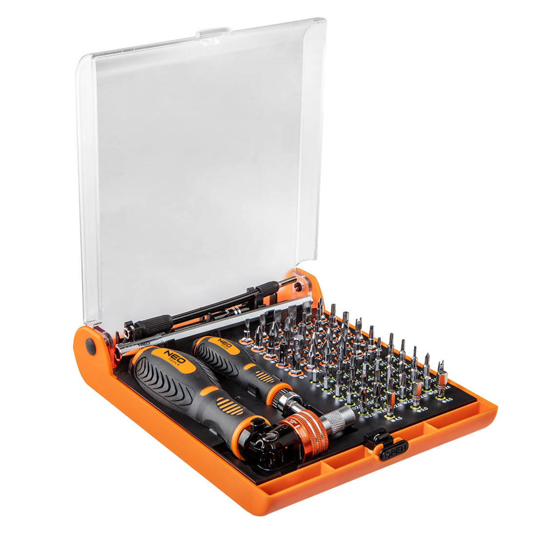 Coxe By Edilidrico Schraubendreher-Bits - Neo Tools - 73 Stück - Chrom-Vanadium-Stahl - Ergonomische Griffe - Ratschenmechanismus - Bild 5