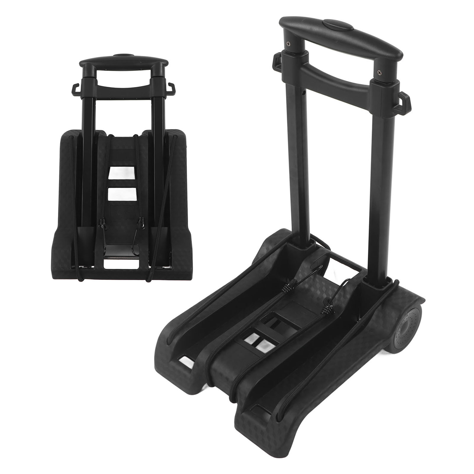 Chariot pliable de transport, charge 35 kg, 2 roues pivotantes, pliage 25 x 8,5 x 43 cm