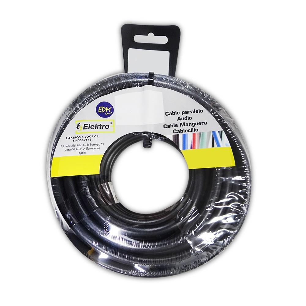 Edm Schwarz E Flachschlauchtrommel 2X1,5Mm 10M (Audio)