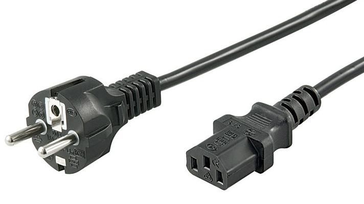 Microconnect Schwarz Schuko-C13 Stromkabel 1 M
