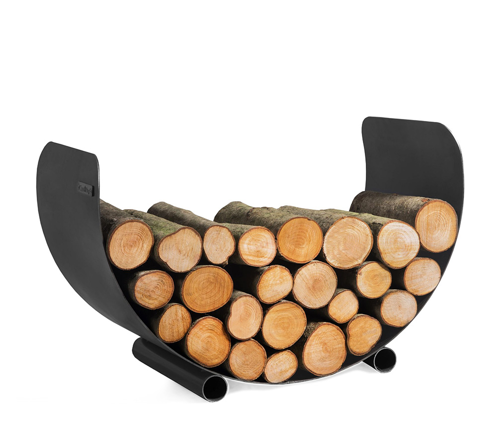 Cookking Schwarz Stahl Kaminholzregal Turyn 70 70X45 Cm