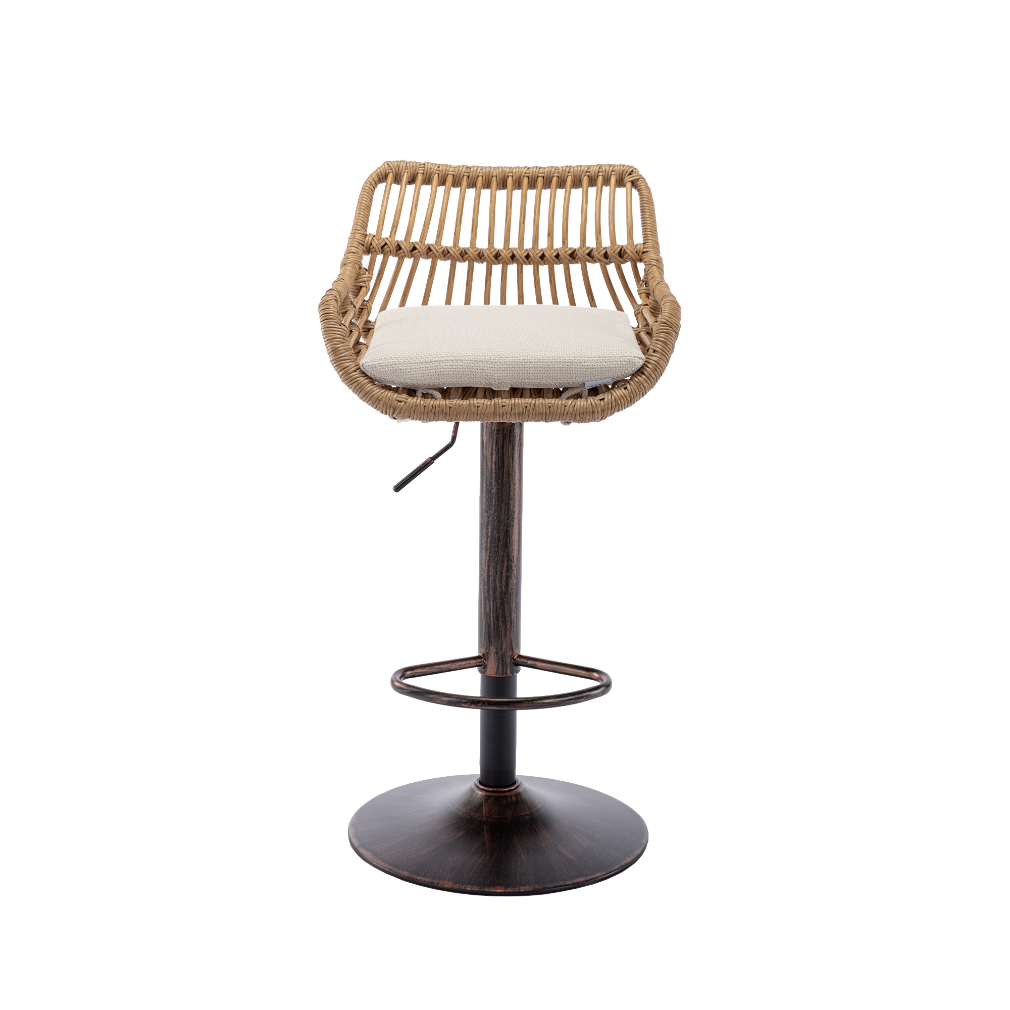 Liberté – Lot De 2 Tabourets De Bar Modernes En Rotin – Hauteur
