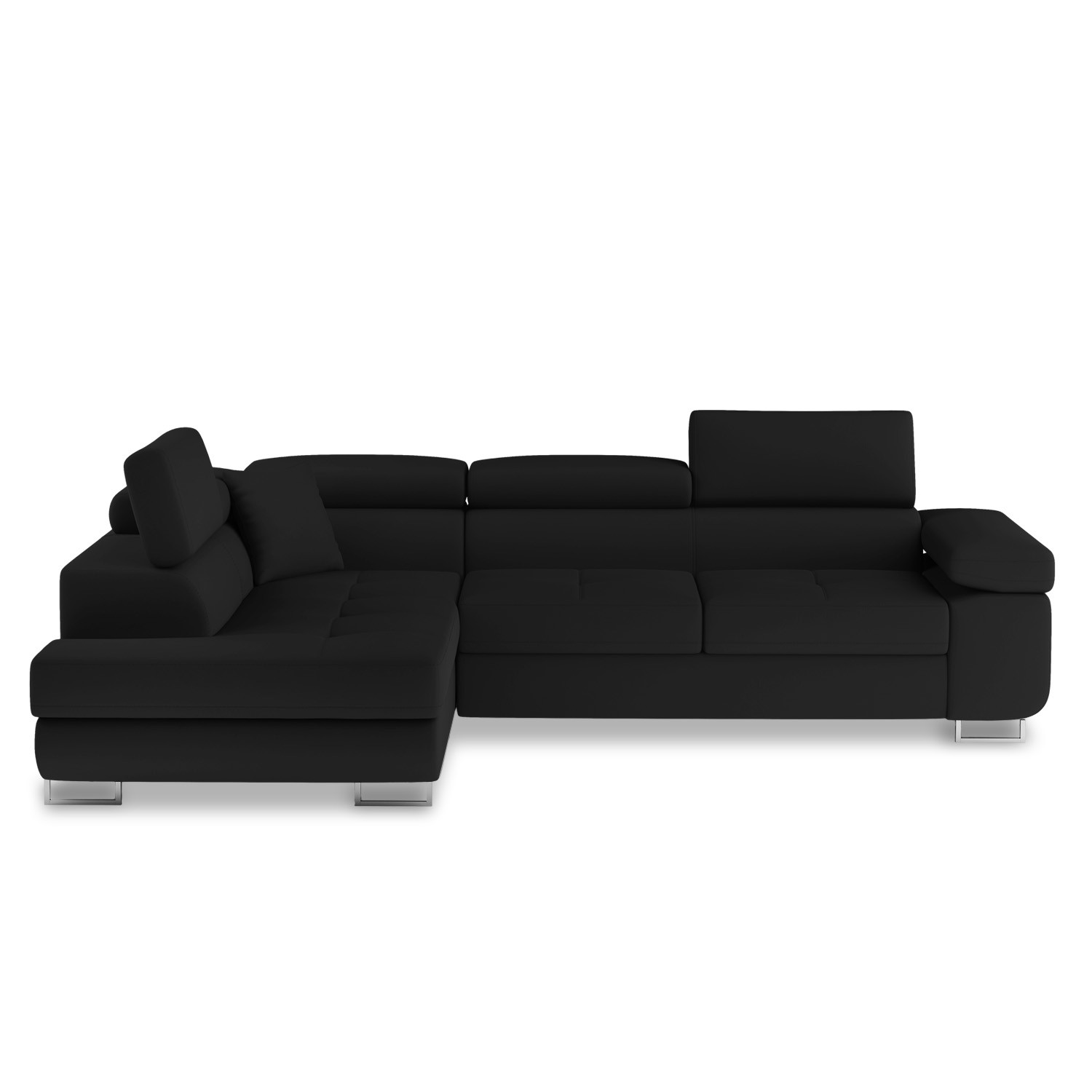 Intensedeco - Canapé D'Angle Gauche Convertible Marius Noir