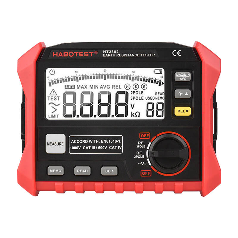 Habotest Mehrfarbig Multimeter, Ht2302 Digital Earth Resistance Tester (Cat Iii) - Bild 3