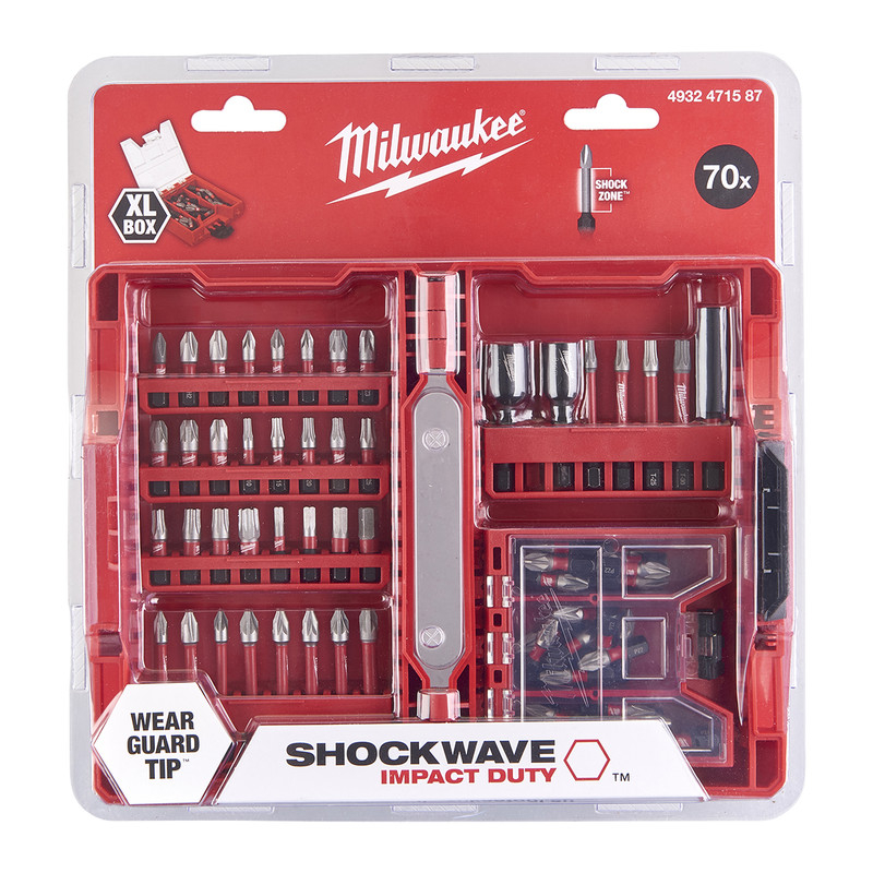 Set Di Punte Shockwave Gen 3 Milwaukee 70 Pezzi 4932492007
