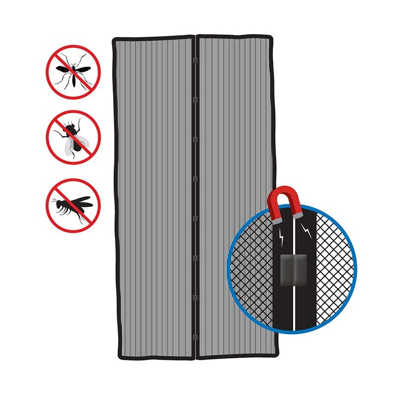 Proplus Schwarz Fliegengitter, Fliegengittertür (50 X 210 Cm) - Bild 4