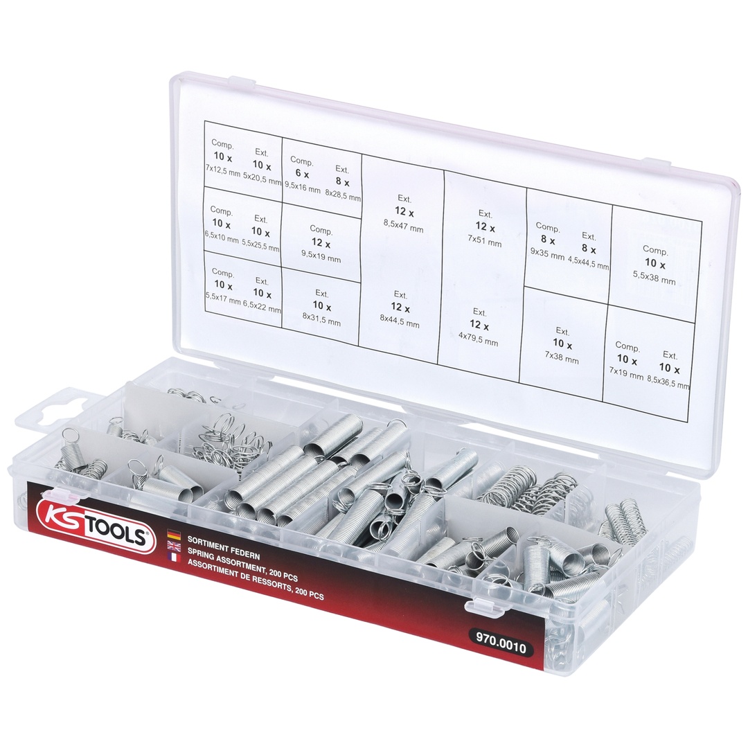 Ks Tools Sortiment Federn, 200-Tlg 4042146478400