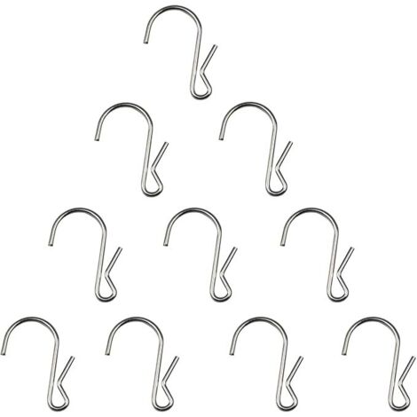 Crochets à pince en métal galvanisé, peuvent contenir 10 lb, lot de 10