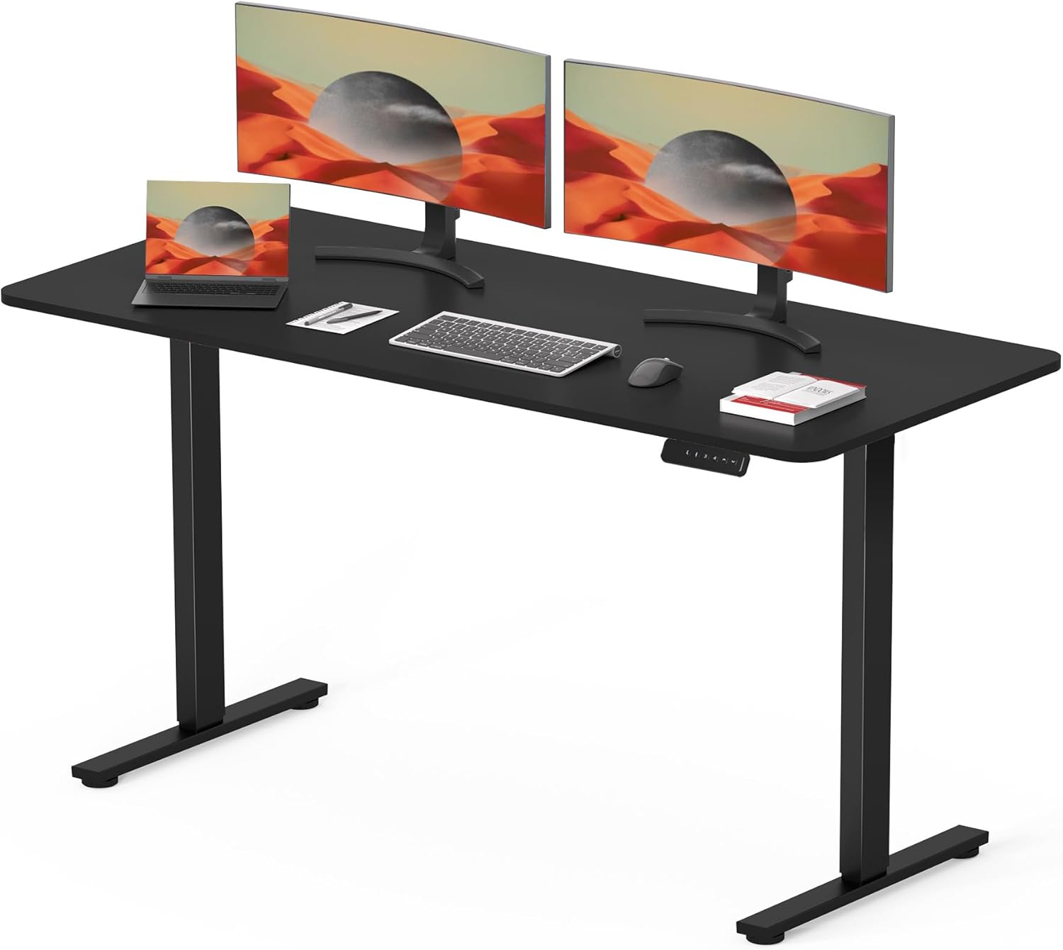 Sanodesk Qs1 Bureau Assis Debout Électrique 120x60 Cm, Noir