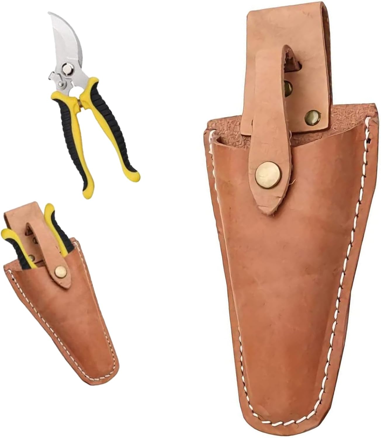 Étui en cuir pour sécateur à main, ceinture jusqu'à 7,6 cm, boucle métal