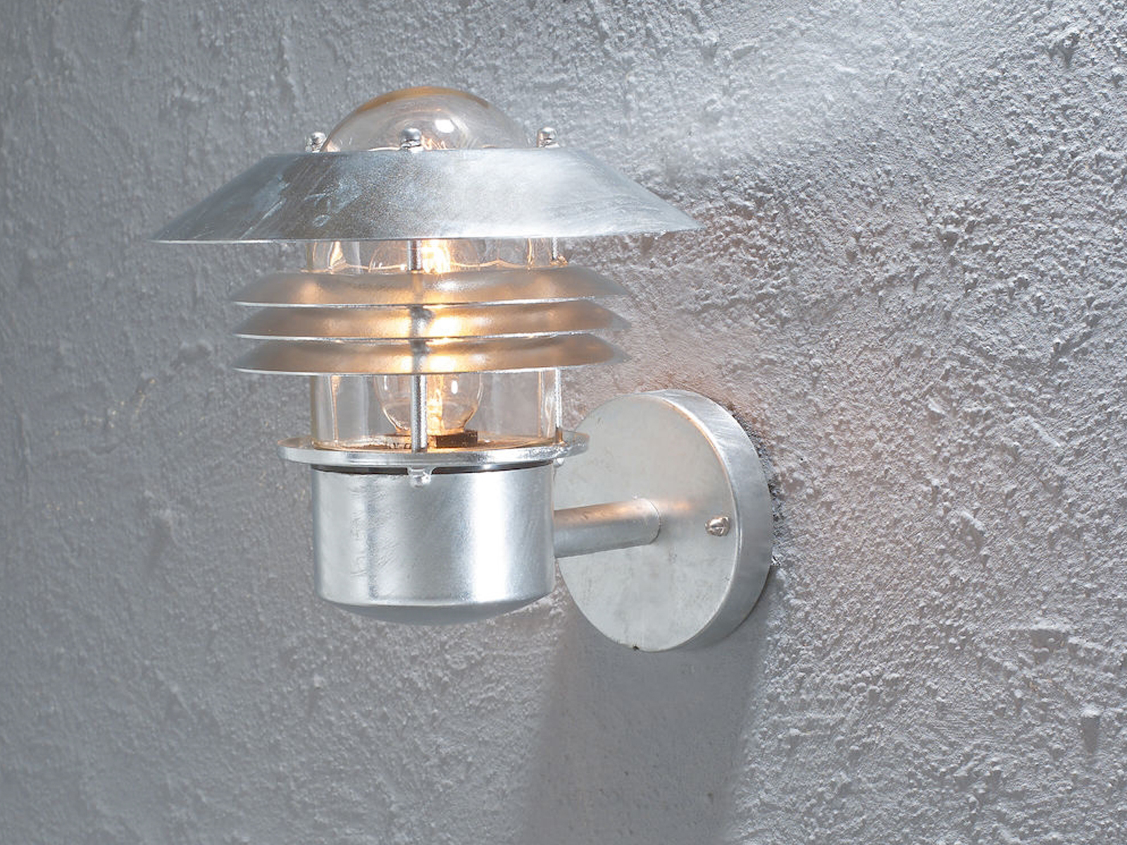 Konstsmide Wandleuchte Modena, galvanisiert, klares Glas (7302-320) - Bild 4