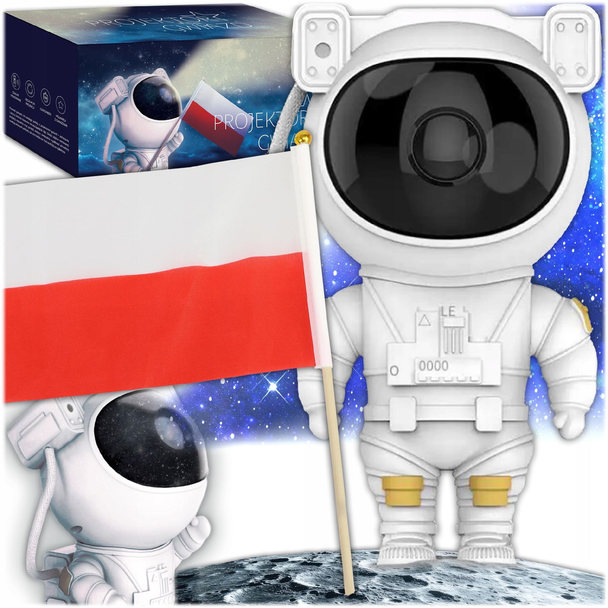 Proiettore Di Stelle A Led, Luce Notturna, Astronauta Per Bambini, Proiettore Con Telecomando 5ª Generazione