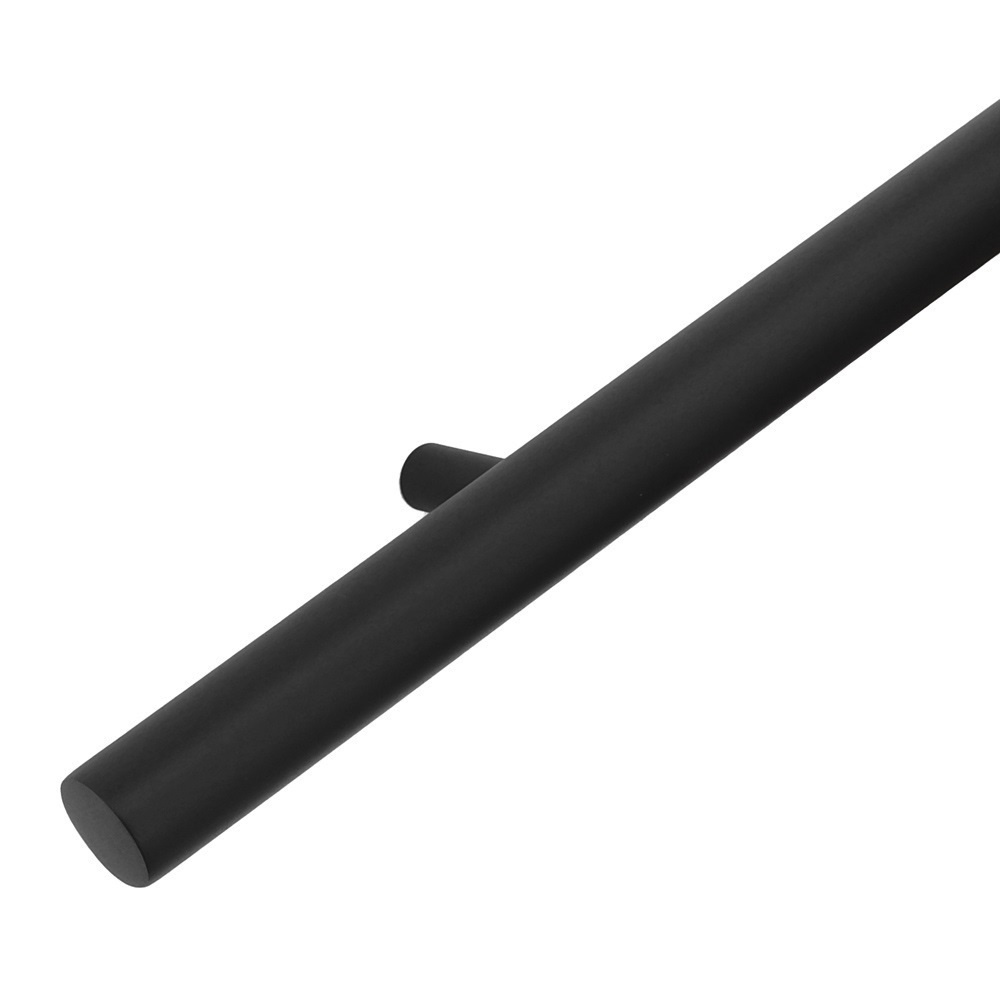 Vivol Design-stahl-handlauf - Schwarz - 150 Cm Inkl. 2 Haltern