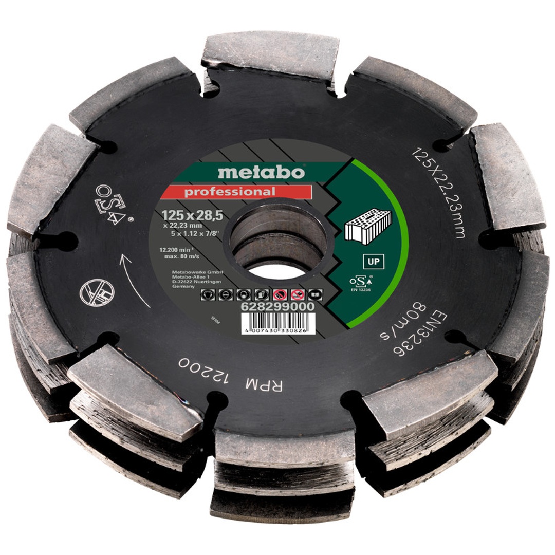 Metabo Versilbert - 628299000 Nutfräser Hartmetall Länge 175 Mm Produktabmessung, Ø 125 Mm 1 Stück