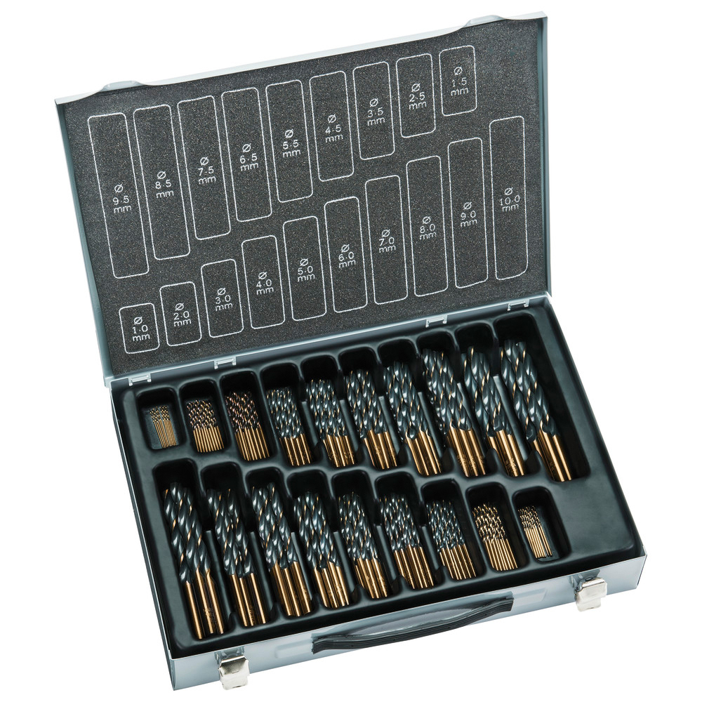 Alpen Spiralbohrer-Satz Hss Din 338 N Dampfbehandelt 170-Teilig (1-10 Mm)