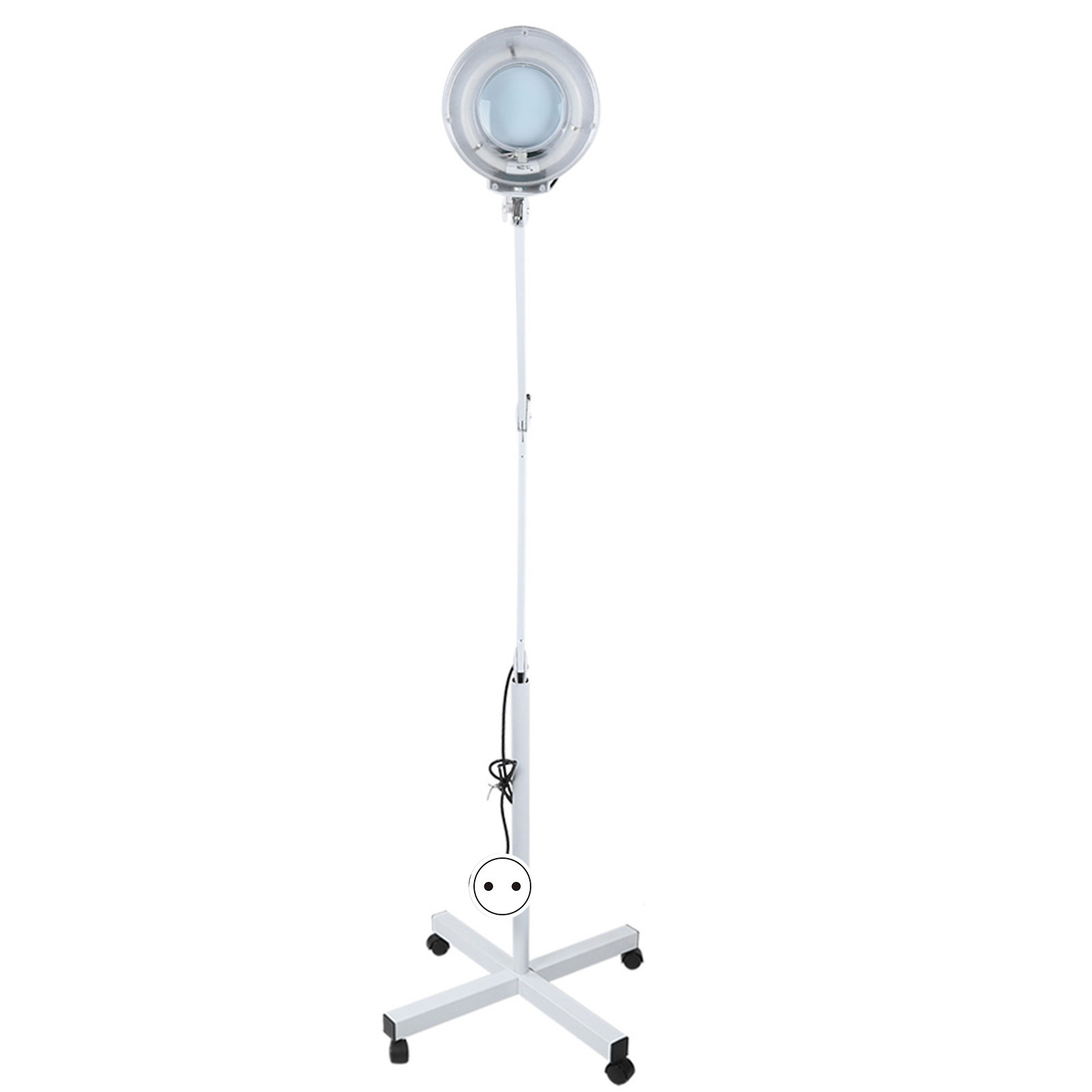 Lampe loupe de bureau 5X sur pied, lentille 125 mm, 220 V, pour manucure, tatouage et soins de la peau