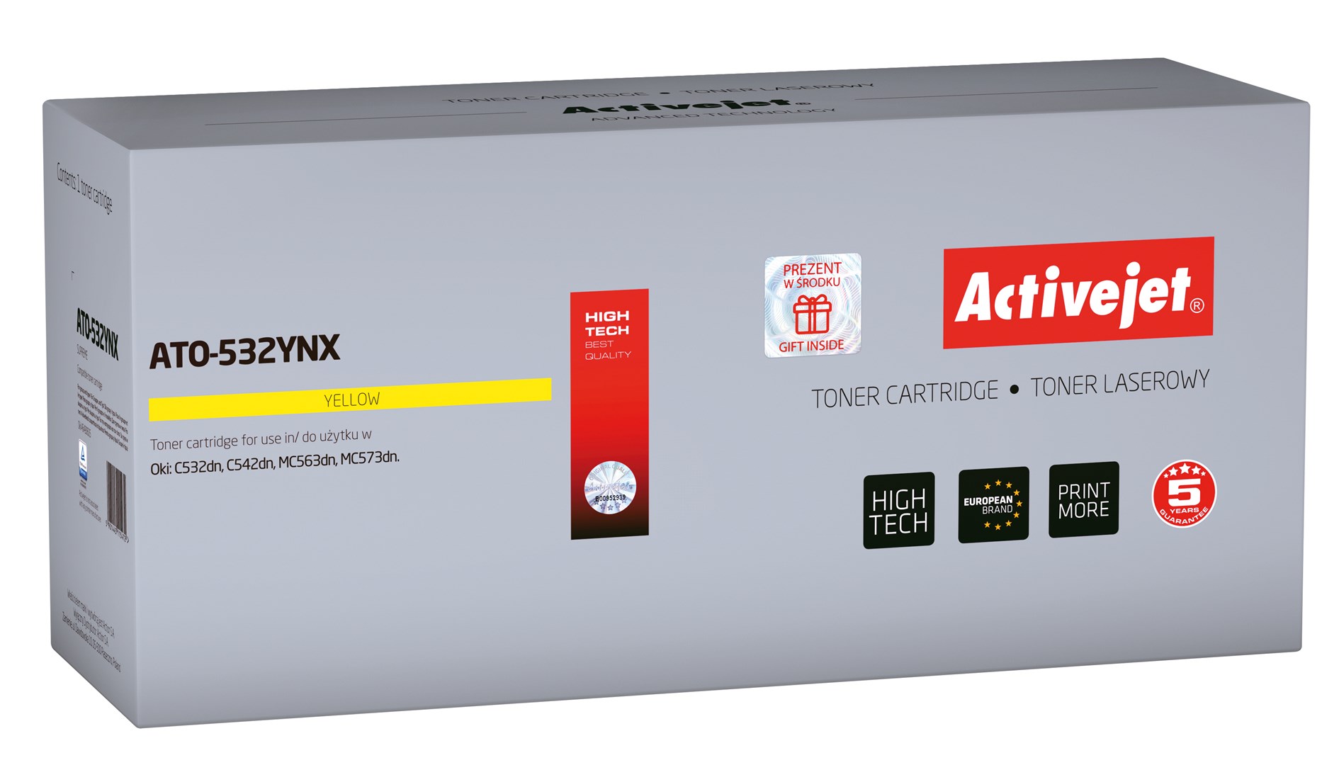Activejet Gelb Toner Für Oki 46490605 Neu Ato-532Ynx