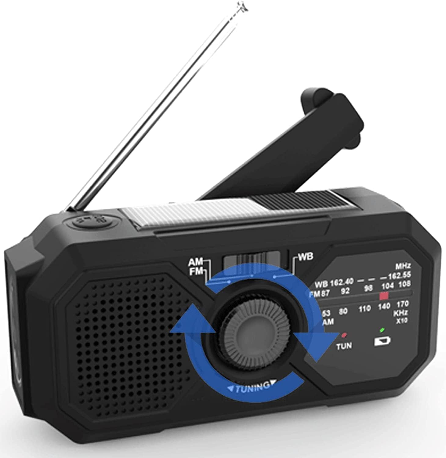 Radio Meteorologica Solare A Batteria, Torcia Con Caricabatteria Per Cellulare, Radio Portatile Con Allarme Meteo, Power Bank Di Emergenza Da 3500 Mah, Radio Di Emergenza Noaa/am/fm