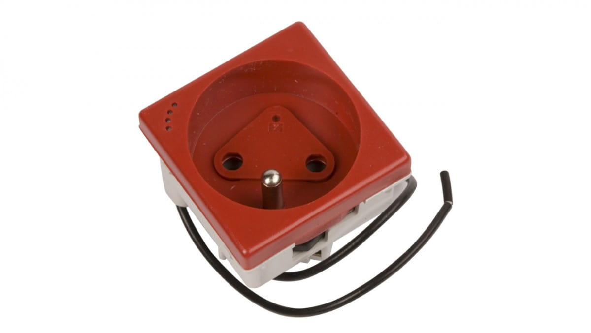 Oem Rot Simon Connect K45 Einzelsteckdose Mit/Ohne Daten 16A Ip20 Mit Autorisierungsschlüssel Und Betriebsanzeige Kls02/6