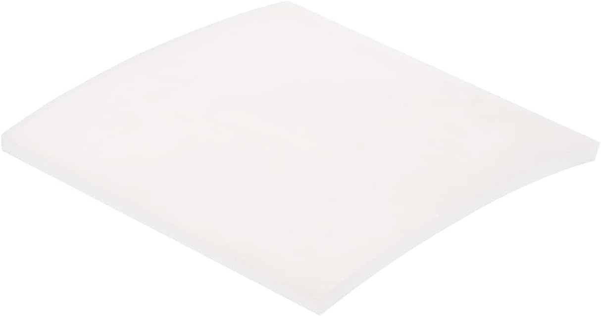 Plaque anti-vibration en silicone blanc, 250 x 250 mm, épaisseurs de 1 à 20 mm, Shore 50A-60A