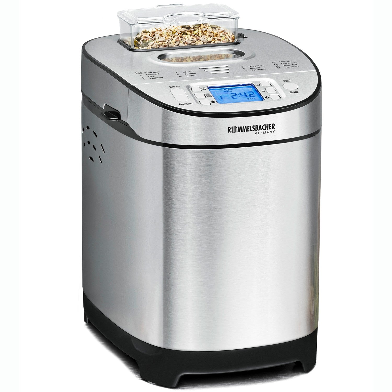 Rommelspacher Ba 550: Frullatore A Immersione In Plastica E Acciaio Inox, 900 G, Ideale Per Impasti Senza Glutine E Pane Di Segale, Con Impostazioni Di Luce E Oscurit�, Capacit� Media