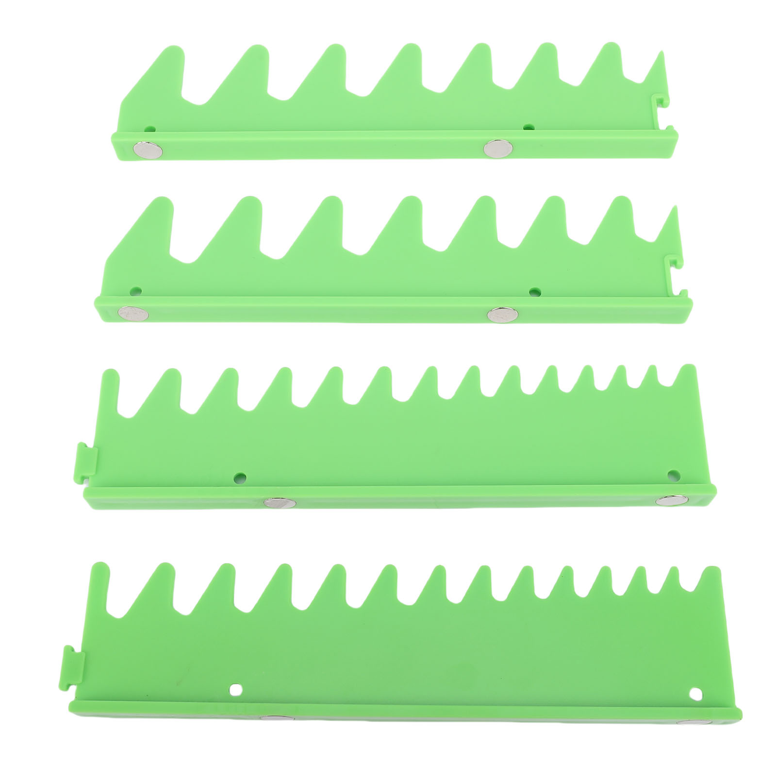 Support organisateur magnétique pour 20 clés, rail en plastique vert, pour boîte à outils