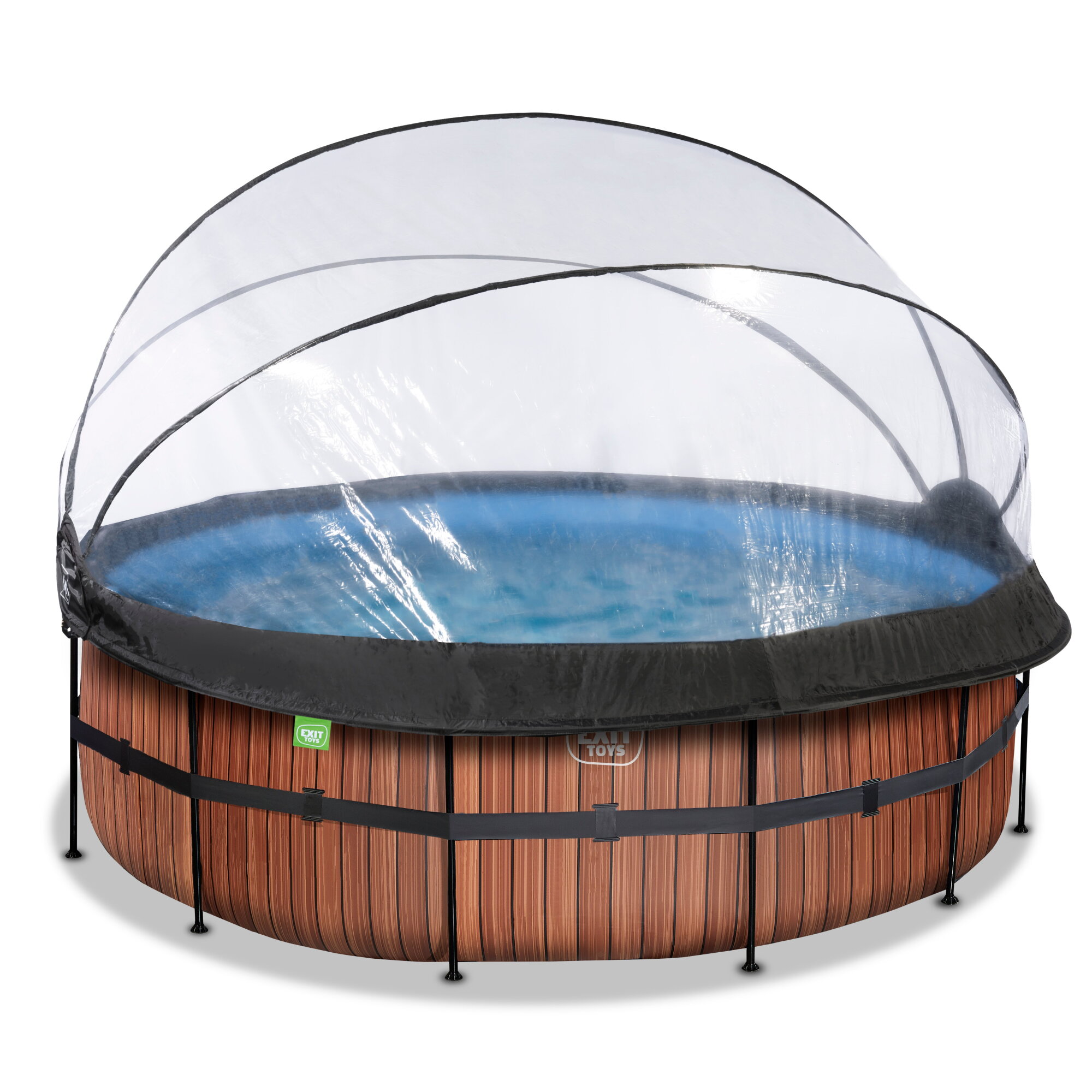 Norma   EXIT Wood Pool ø427x122cm mit Sandfilterpumpe und Abdeckung und Wärmepumpe Braun,  Pools von Exit Toys - Image 5