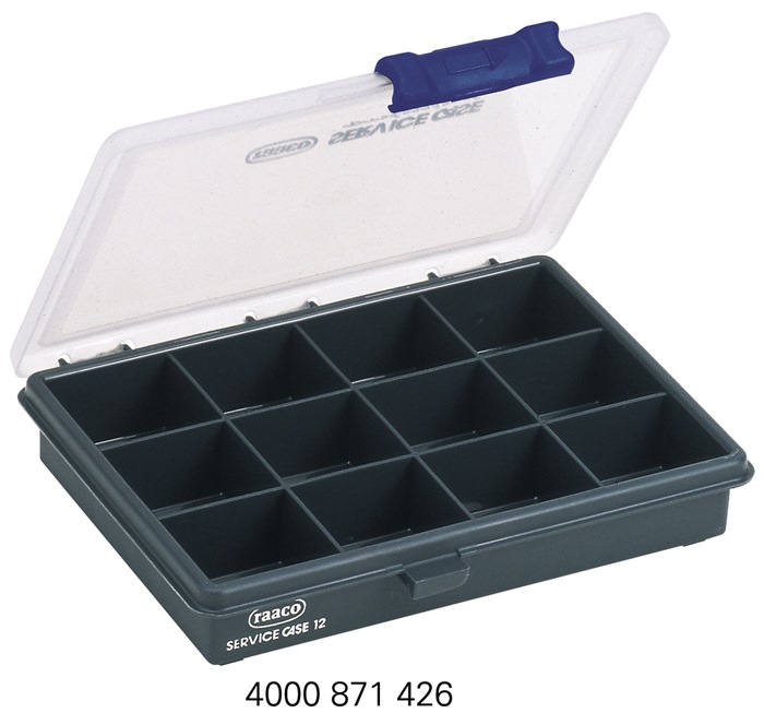 Raaco Sortimentskasten B175xt143xh32mm 12 Fächer Transparent Dunkelblau