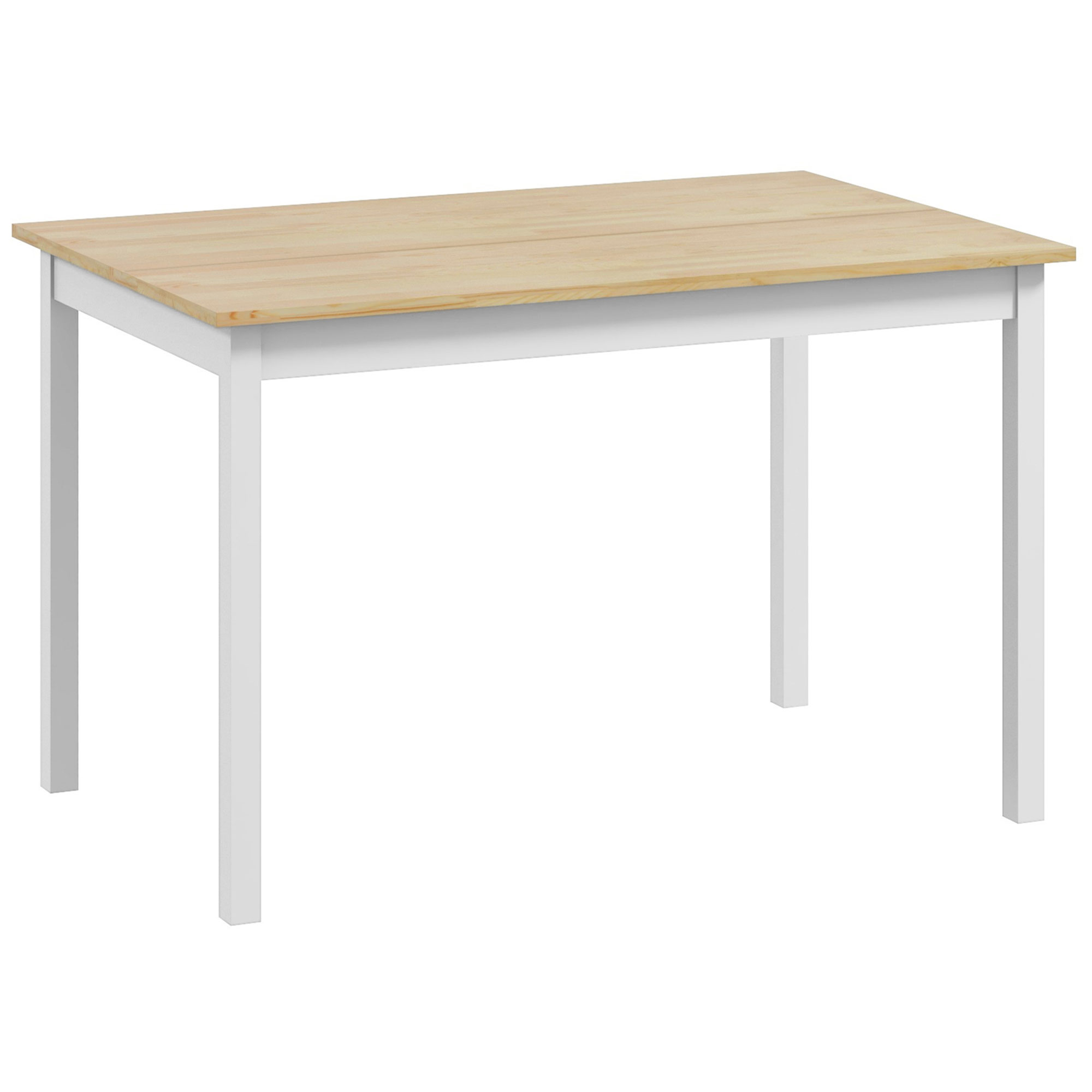 Homcom - Table À Manger Style Vintage Nature 4 Personnes Plateau Bois