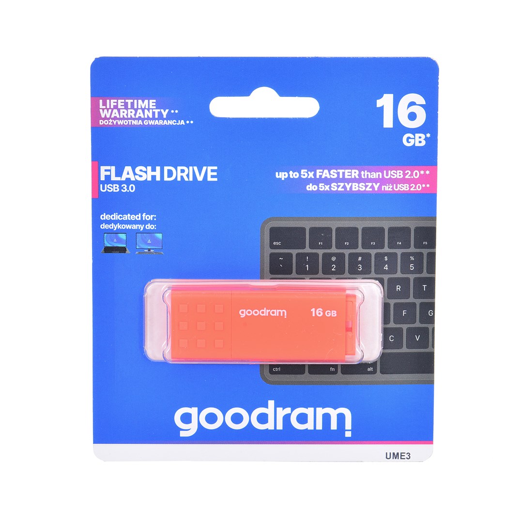 Bestgoodies Orange Goodram 16 Gb Usb 3.0 Ume3 Farbener Usb-Stick