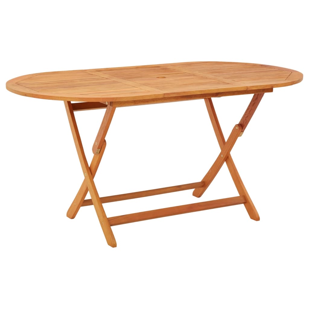 Vidaxl – Table Pliable De Jardin 160x85x75 Cm – Bois D'Eucalyptus