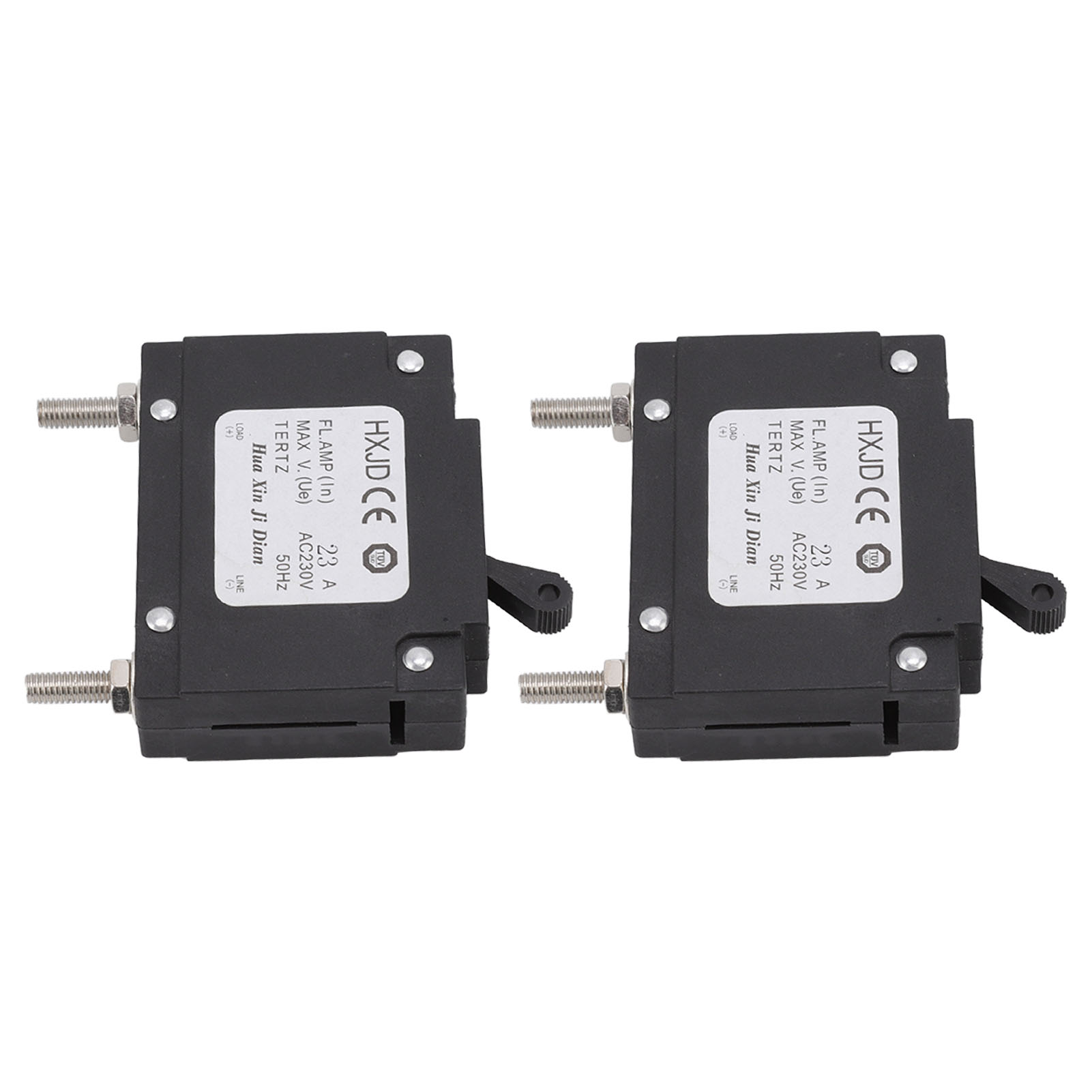 Disjoncteur de sécurité pour groupe électrogène à essence, 23 A, 230 V, fer, lot de 2