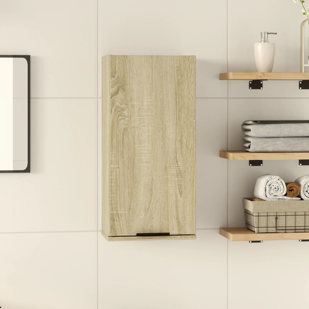 Vidaxl – Armoire Murale De Salle De Bain En Bois D'Ingénierie – 1 Porte
