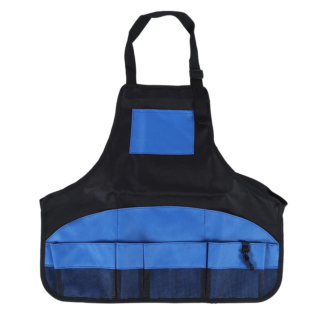 Tablier de jardin ajustable en polyester avec poches, organise outils